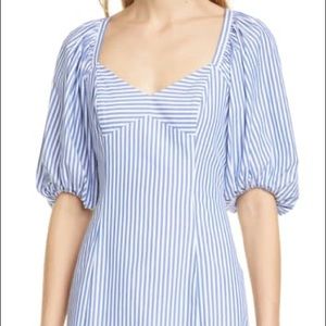 STAUD O'Keefe Cotton Midi Dress